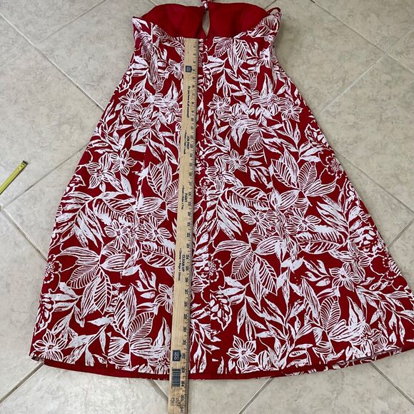 Robbie Bee Halter Fit /Flare Skater dress women’s  size 12 Tropical Floral Print - Picture 8 of 13